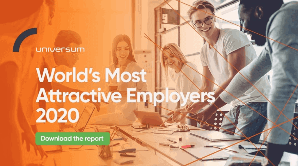 Os empregadores mais atrativos para trabalhar | Ranking Universum | Talent Portugal